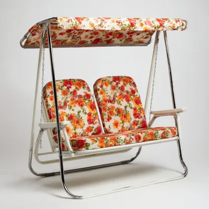 Balancelle de jardin - métal-textile - 160x115x150 cm - multicolore - style rétro-Nestupbase