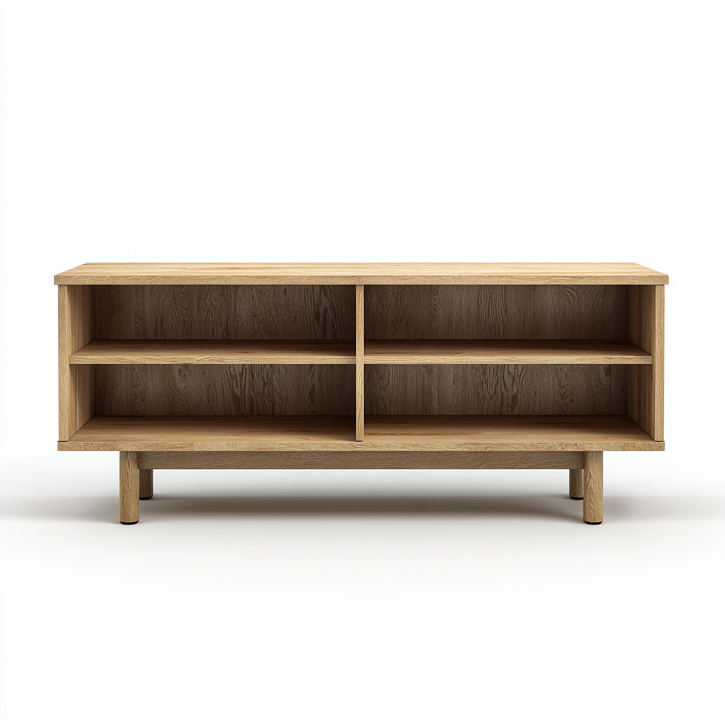 Meuble TV - bois - 140x38x70 cm - Chêne clair - Style scandinave-Nestupbase