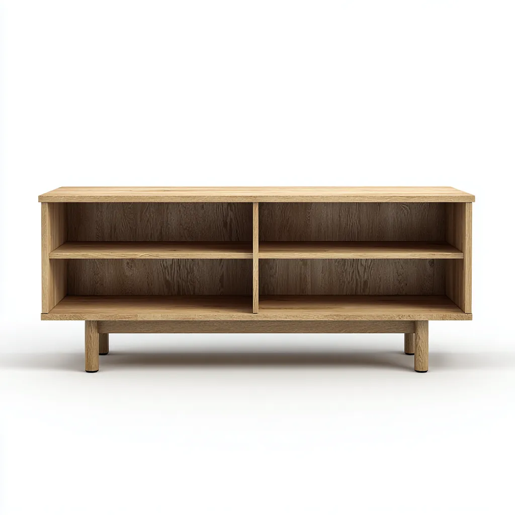 Meuble TV - bois - 140x38x70 cm - Chêne clair - Style scandinave-Nestupbase