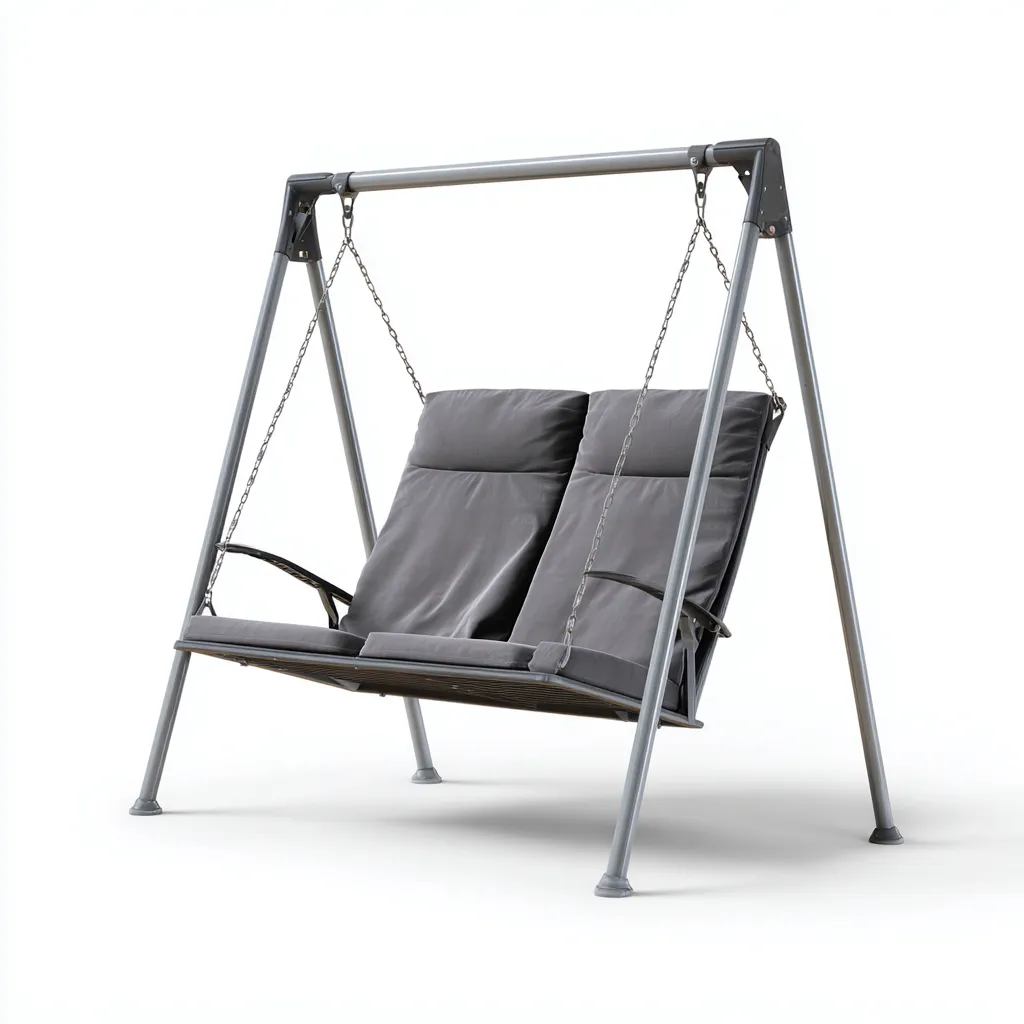 Balancelle de jardin - métal-textile - 165x115x158 cm - gris - style moderne-Nestupbase