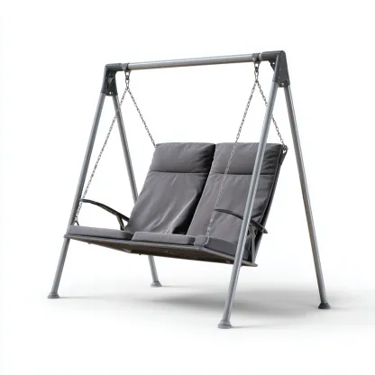 Balancelle de jardin - métal-textile - 165x115x158 cm - gris - style moderne-Nestupbase