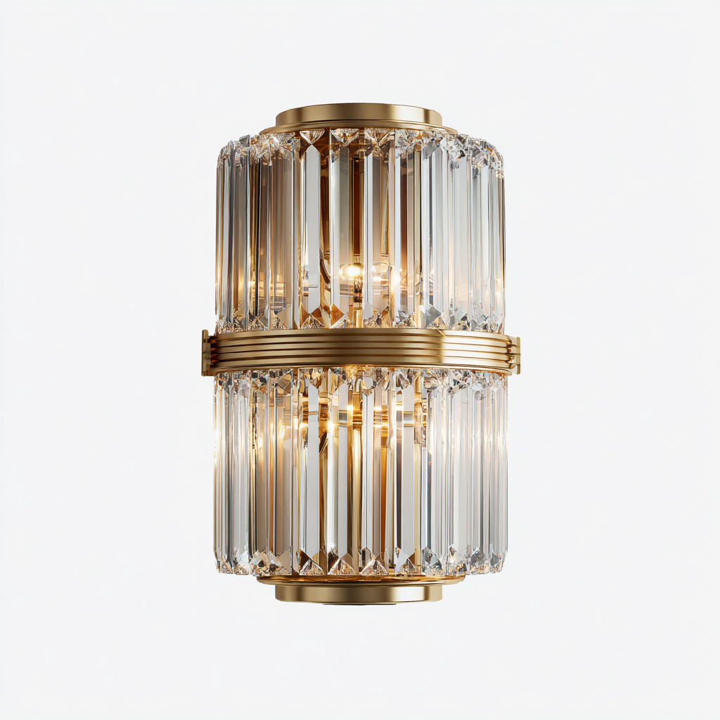 Applique murale - métal-verre - 28x16x34 cm - doré - style élégant-Nestupbase