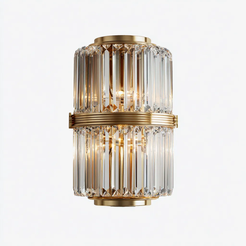 Applique murale - métal-verre - 28x16x34 cm - doré - style élégant-Nestupbase