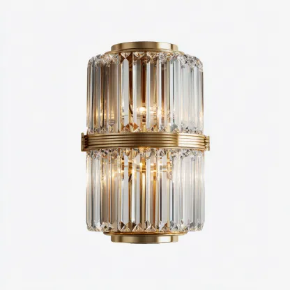 Applique murale - métal-verre - 28x16x34 cm - doré - style élégant-Nestupbase