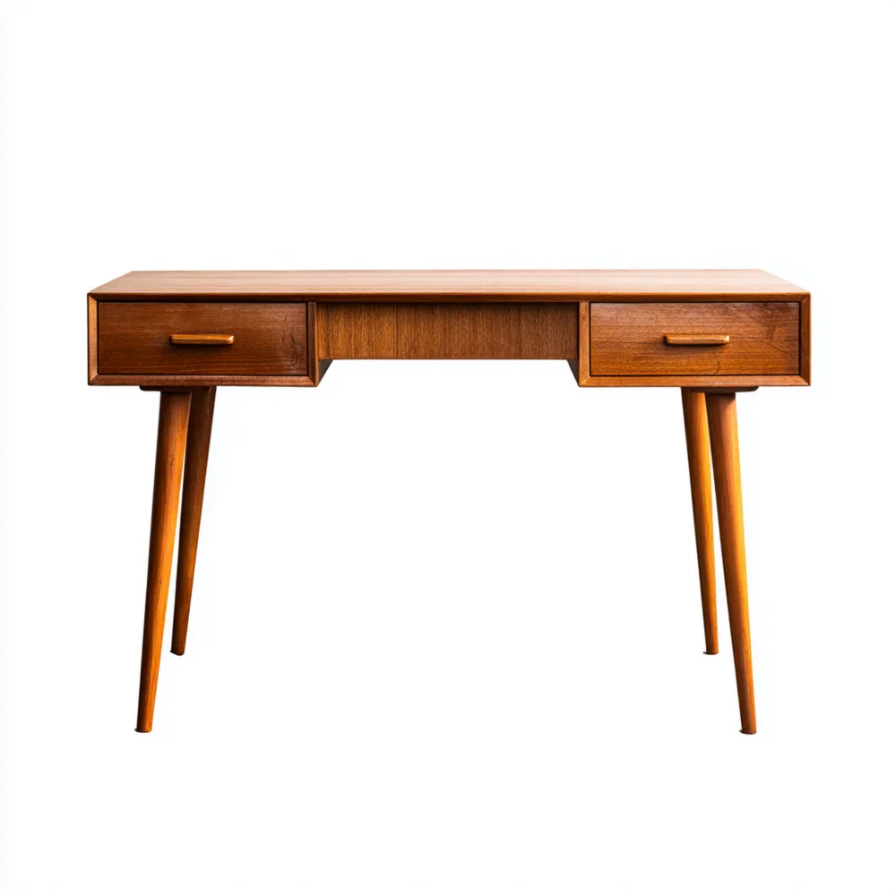 Scrivania in Legno Design Vintage con Cassetti 120x60x75 cm - Marrone