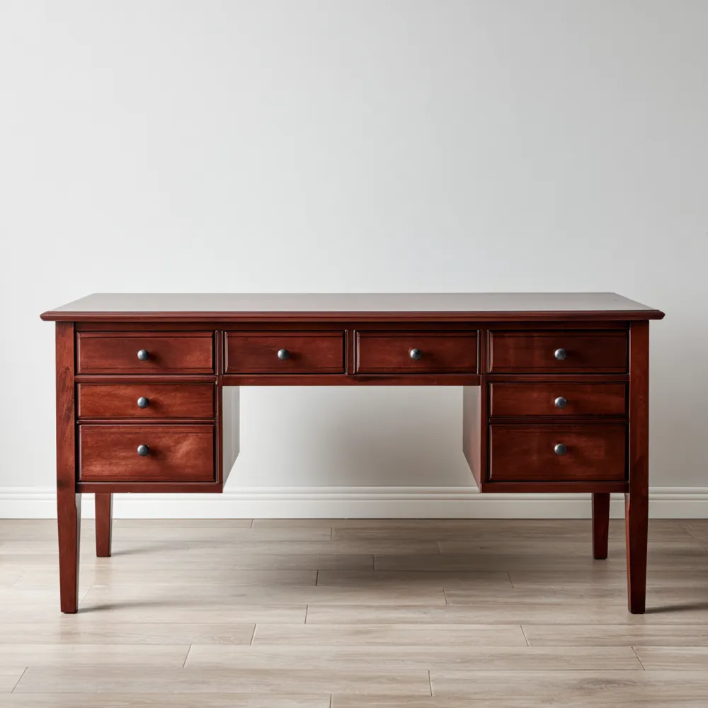 Scrivania in legno 150x75x75 cm - Marrone scuro - Design classico