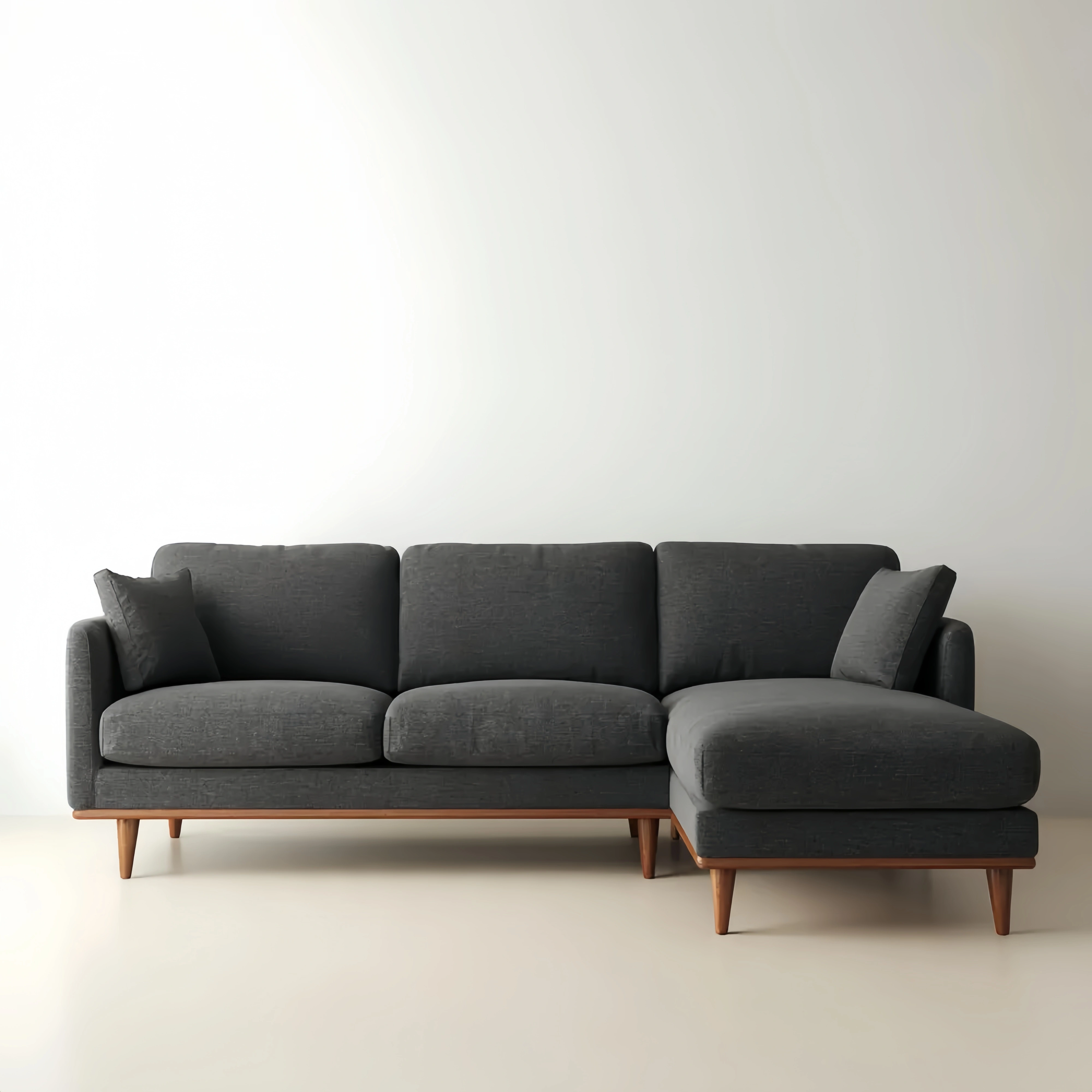 Ecksofa 300x200x85 cm – Dunkelgrau – Modernes Design