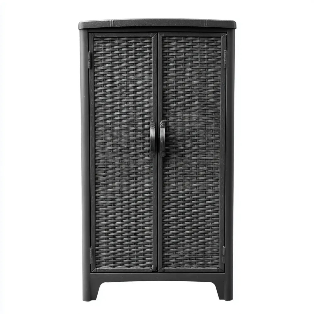 Armoire de rangement en résine 65x45x90 cm – Anthracite – Style contemporain