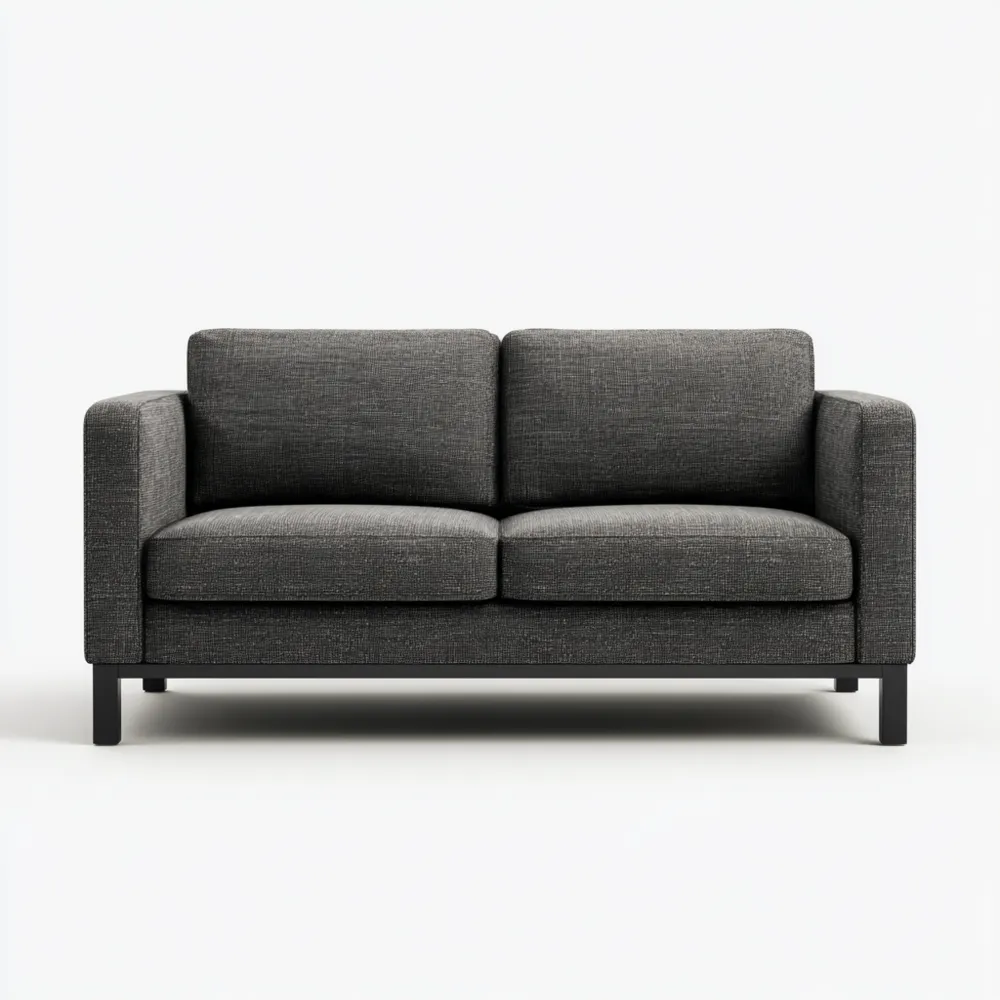 Canapé 2 places Tissu 150x85x90 cm - Gris Foncé - Design moderne