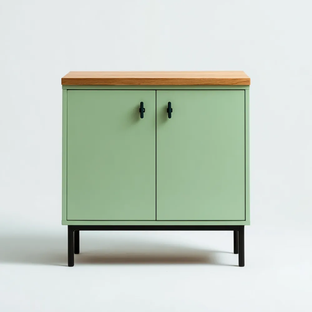 Armoire de rangement Métal 80x40x85 cm – Vert menthe