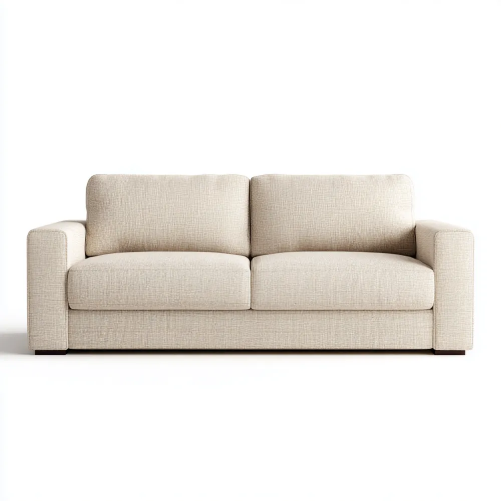 Canapé 2 places 200x90x85 cm – Beige – Design Moderne