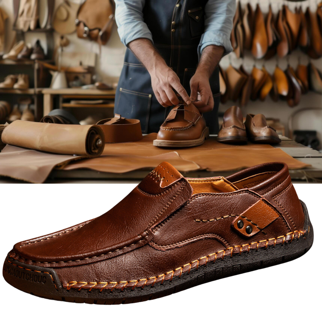 ⏰Letzter Tag 50 % RABATT🔥 Handgefertigte Slip-On-Loafer aus echtem Leder für Herren