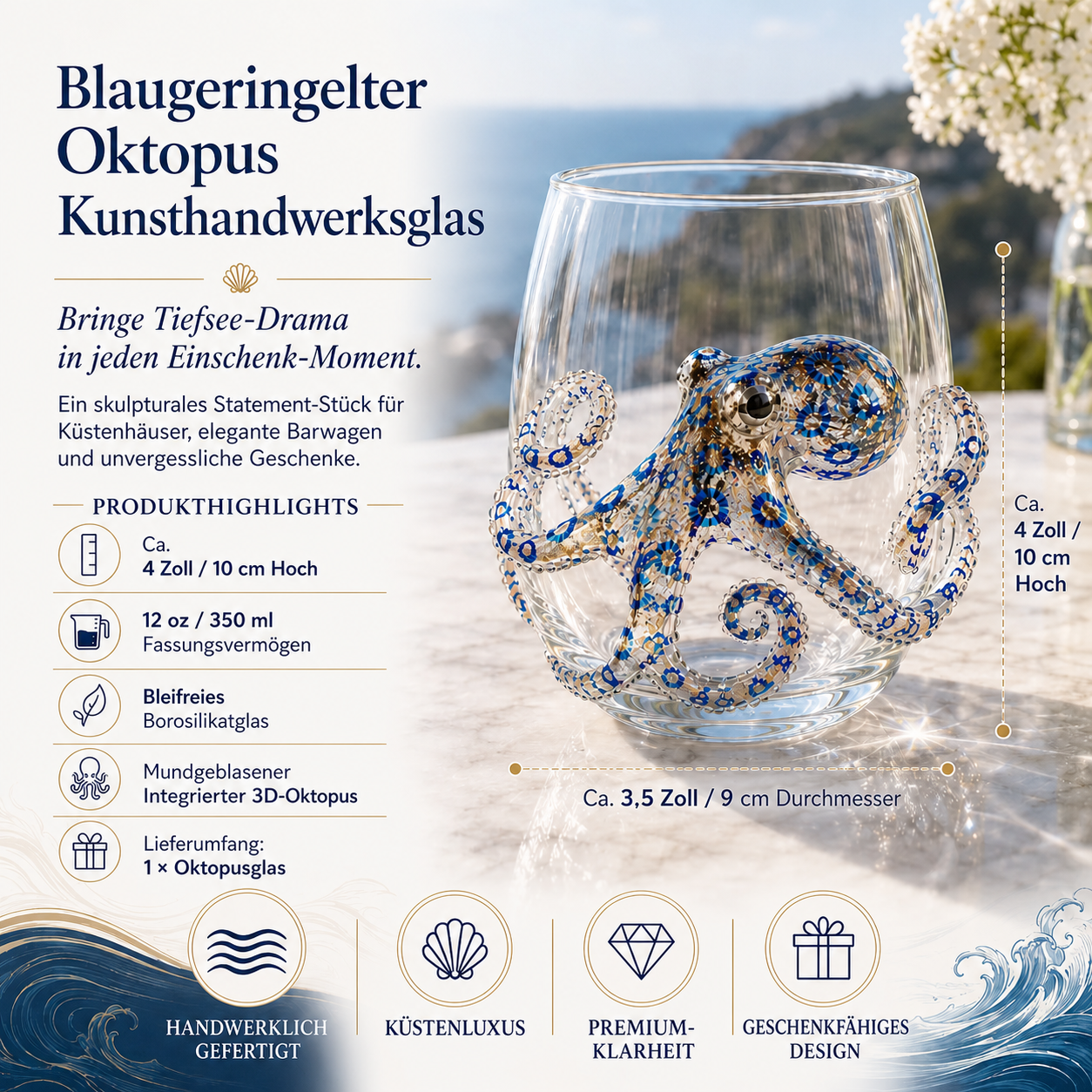 🔥 Letzter Tag:50 % Rabatt – 🌊 Kunstvolle Glaskollektion mit 3D-Meeresbewohnern