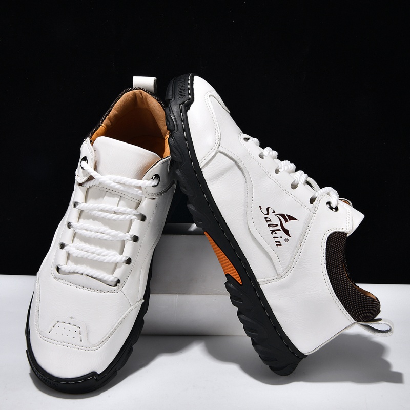 ✅ASTM-zertifizierte Premium-Outdoor-Schuhe aus Leder für Herren – breite Zehenpartie, Fußgewölbeunterstützung, wasserdicht und rutschfest