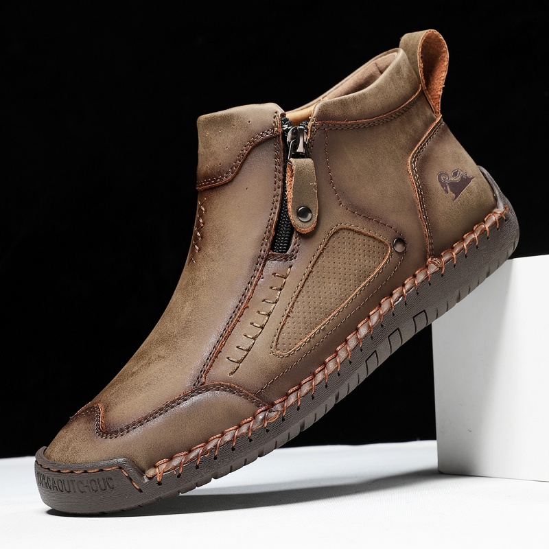 ✅ ASTM-zertifizierte Herren-Arbeitsstiefel aus Leder – Strapazierfähig, wasserdicht und rutschfest