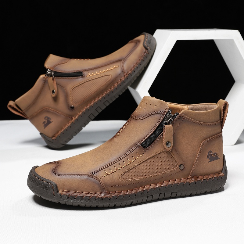 ✅ ASTM-zertifizierte Herren-Arbeitsstiefel aus Leder – Strapazierfähig, wasserdicht und rutschfest