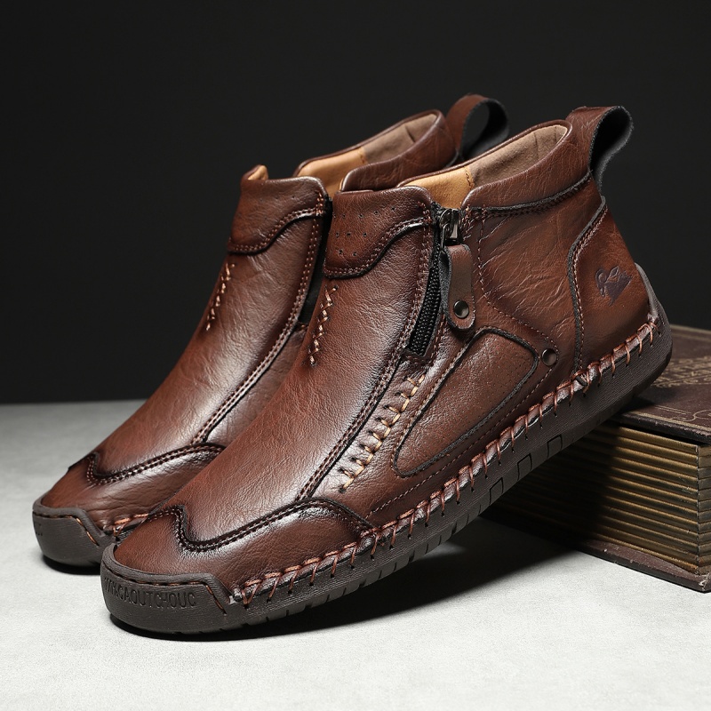 ✅ ASTM-zertifizierte Herren-Arbeitsstiefel aus Leder – Strapazierfähig, wasserdicht und rutschfest