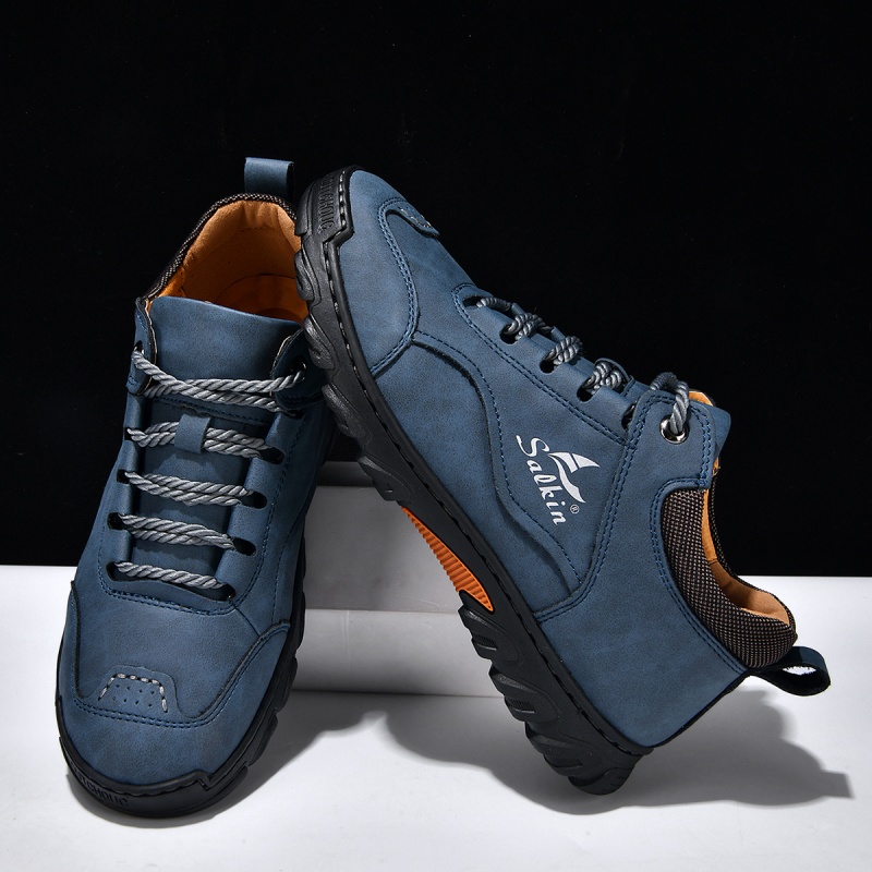 ✅ASTM-zertifizierte Premium-Outdoor-Schuhe aus Leder für Herren – breite Zehenpartie, Fußgewölbeunterstützung, wasserdicht und rutschfest