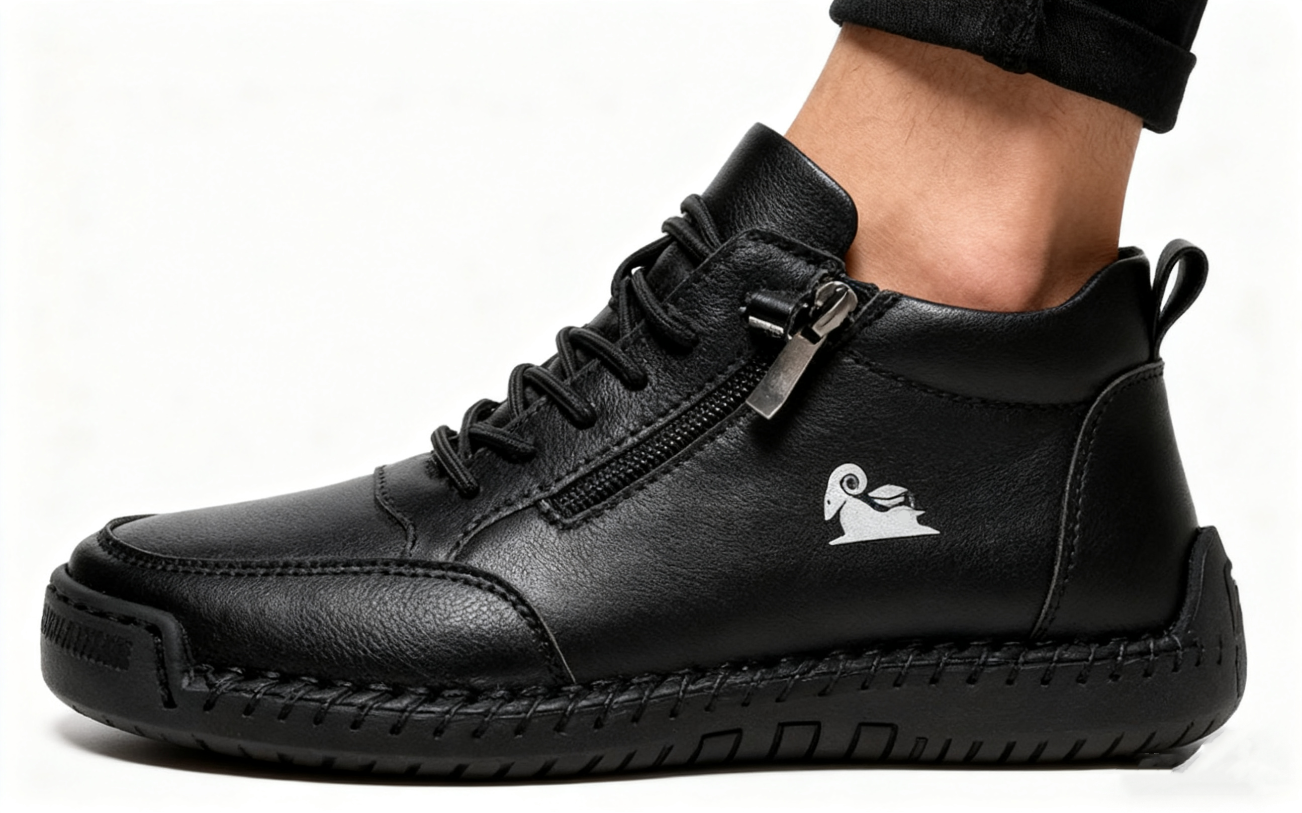 (🔥 50% de descuento - ¡No te lo pierdas!) Zapatos de piel de becerro seleccionados - Zapatos ortopédicos - 👞 - Duraderos, antideslizantes e impermeables (soporte de arco, alivio del dolor, unisex)