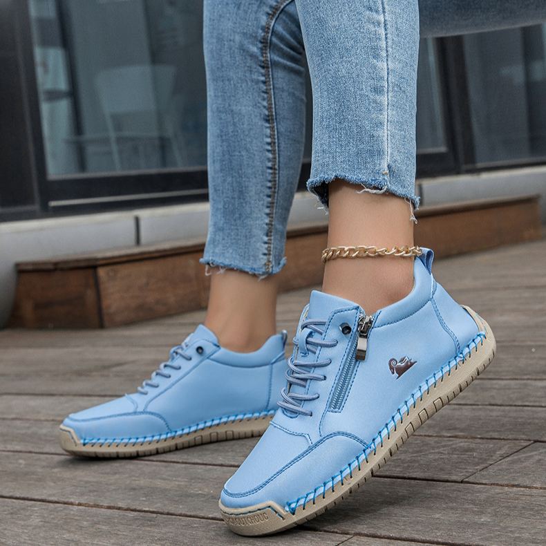 (🔥 50% de descuento - ¡No te lo pierdas!) Zapatos de piel de becerro seleccionados - Zapatos ortopédicos - 👞 - Duraderos, antideslizantes e impermeables (soporte de arco, alivio del dolor, unisex)