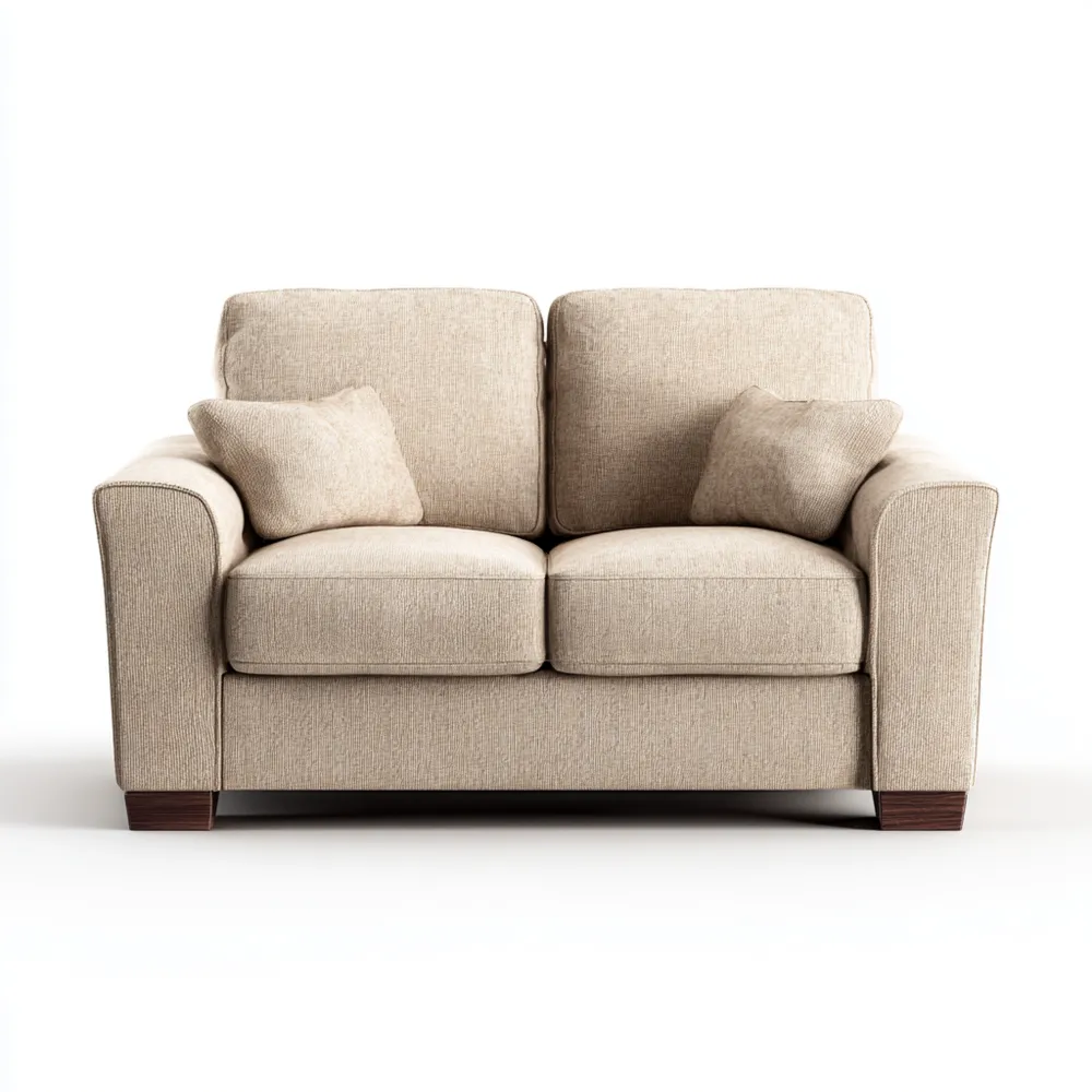 Canapé 2 places en Tissu 140x85x90 cm - Beige