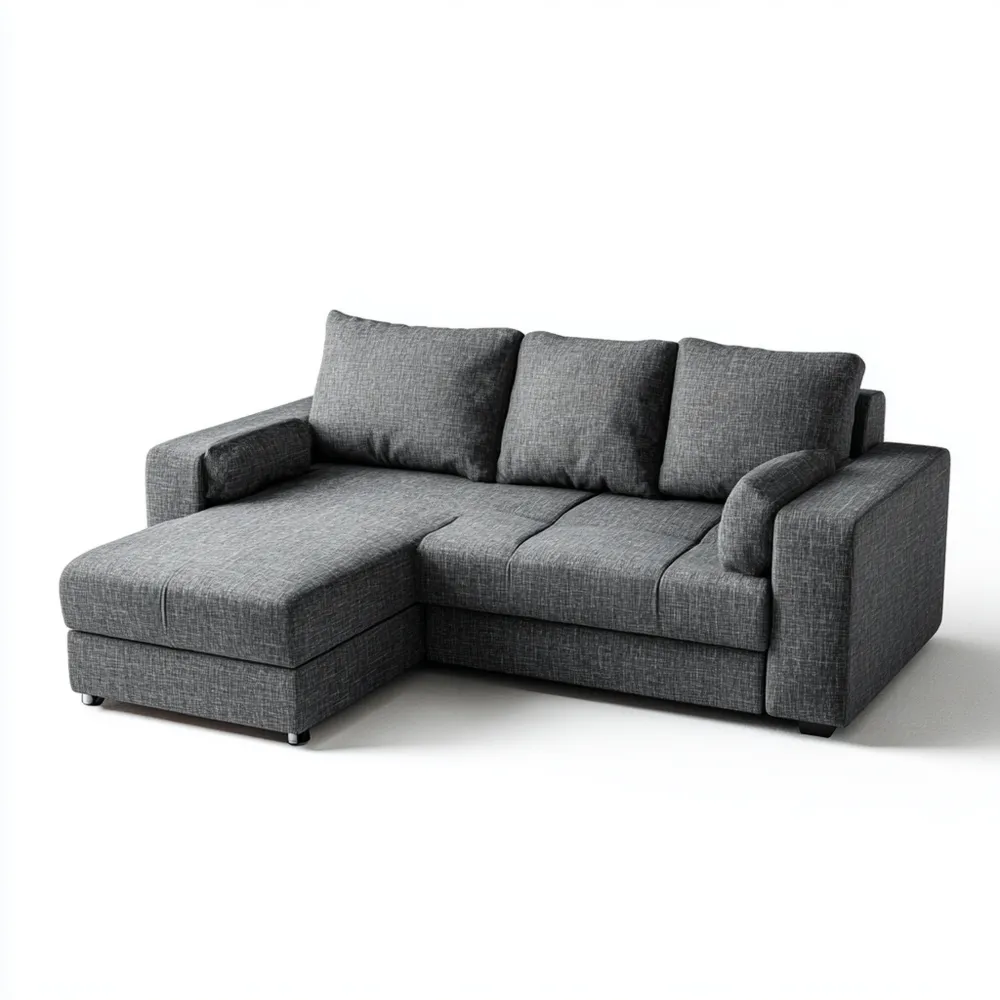 Canapé d'angle 200x140x85 cm - Gris Foncé - Design Moderne