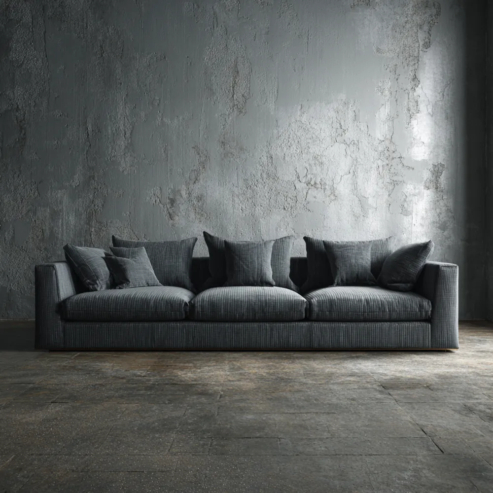 Canapé 3 places 220x90x75 cm – Gris Foncé – Design Contemporain