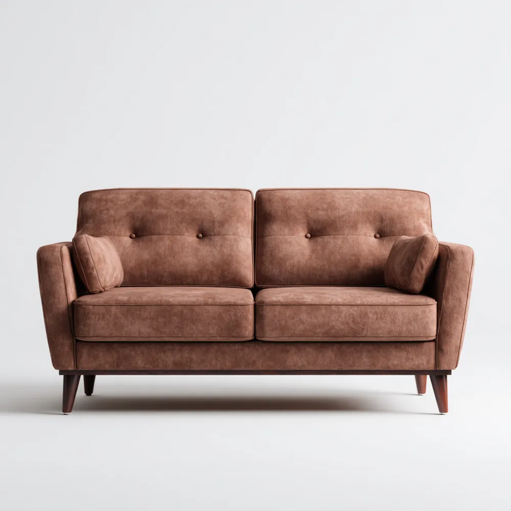 Canapé 2 places Tissu Marron 150x80x85 cm – Design moderne