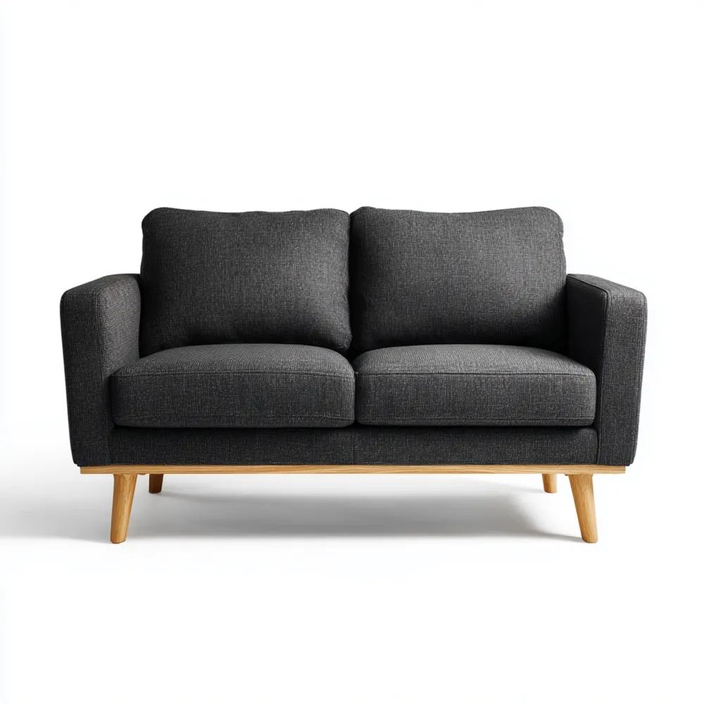 Canapé 2 places 150x85x75 cm - Gris Foncé - Design Moderne