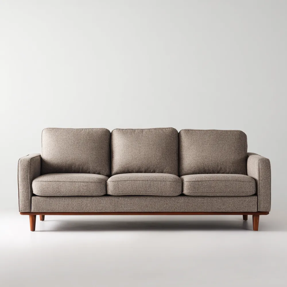 Canapé 3 places Tissu 210x85x75 cm - Marron - Design Contemporain