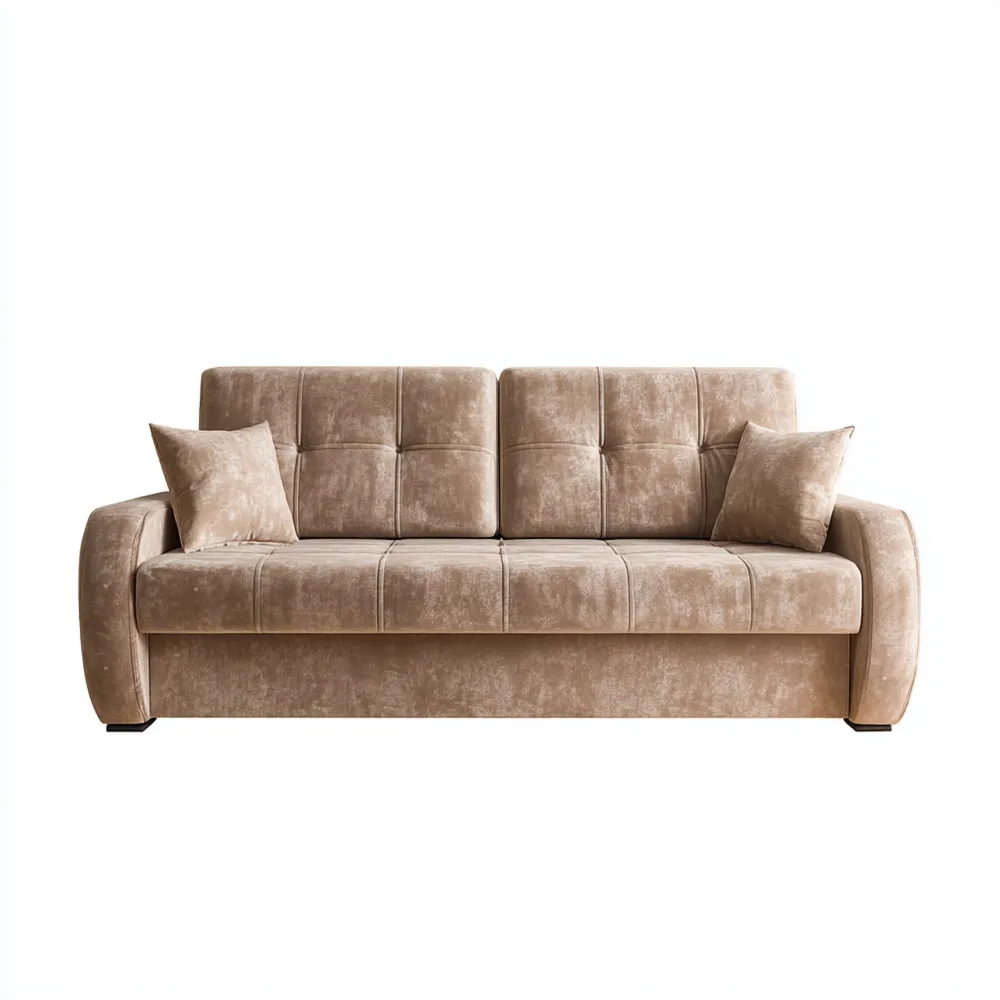 Canapé 2 places - Velours doux 150x90x85 cm – Beige – Design contemporain