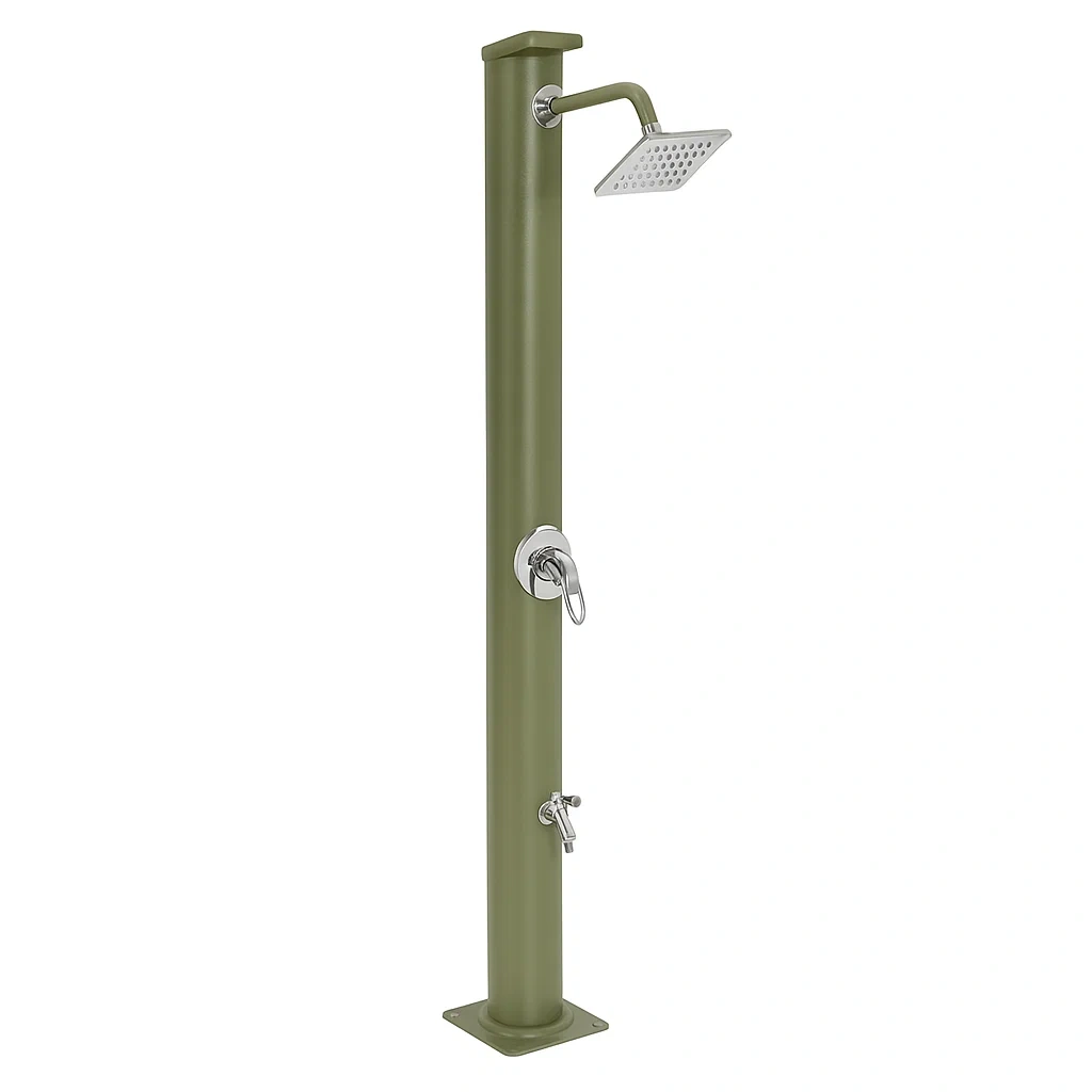 Doccia da esterno in alluminio verde 220 cm-LUXESHACKZZ