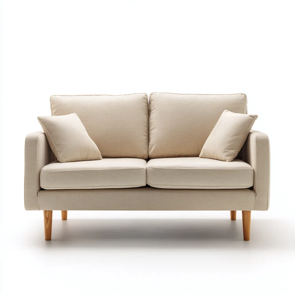 Canapé Droit Tissu 165x85x88 Cm - Beige - Adapté Pour Salon - Style Moderne-Havengetnest