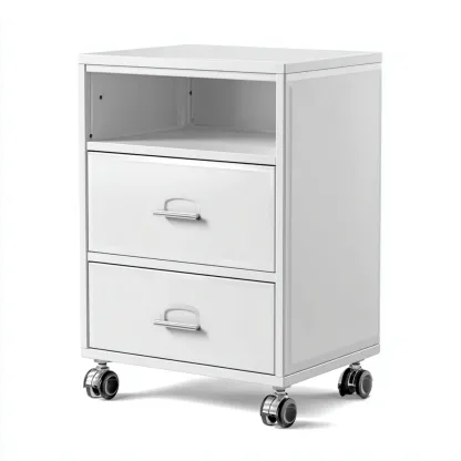 Armoire De Bureau En Métal 50x40x70 Cm-Blanc-Design Moderne-Pour Bureau-Havengetnest