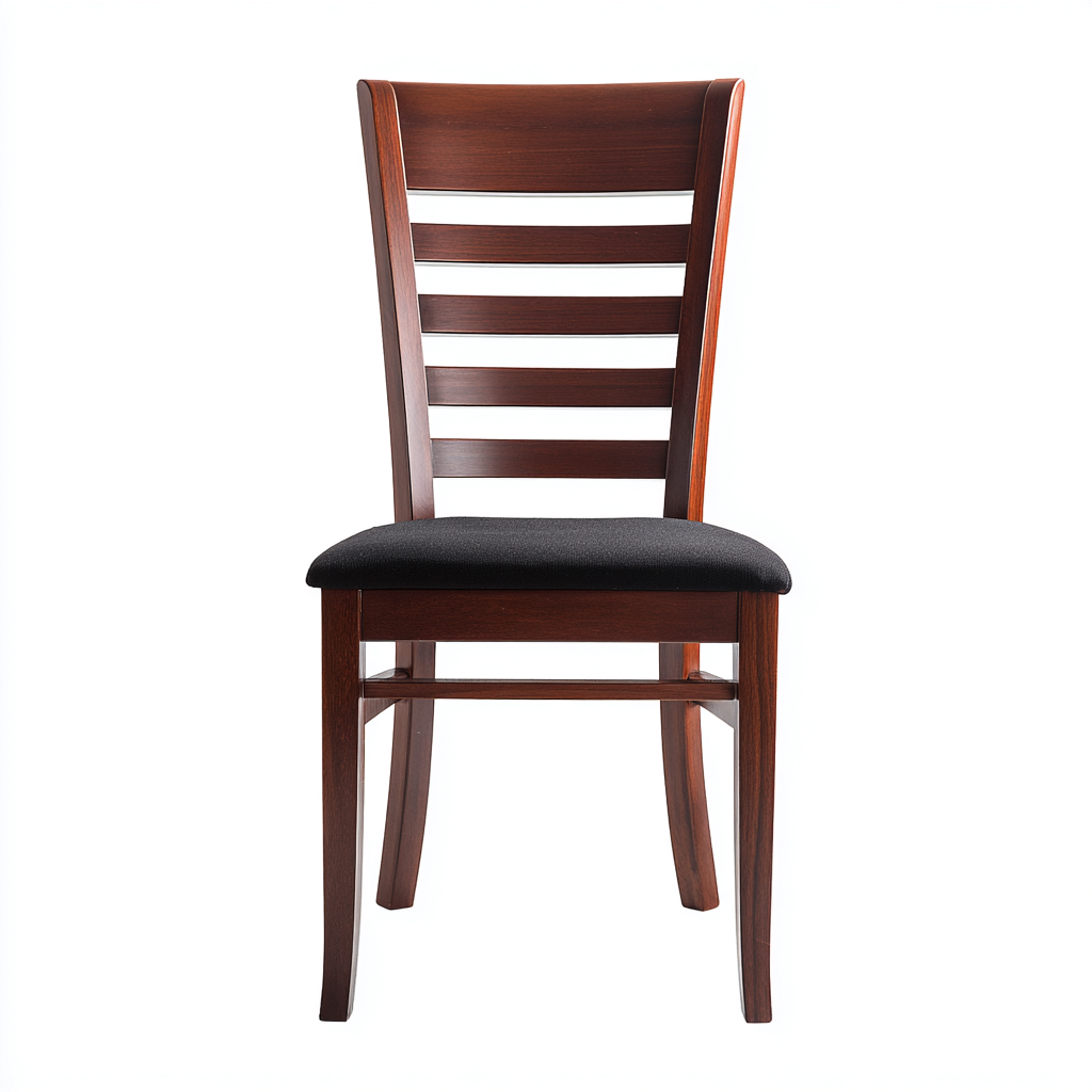 Chaise De Salle À Manger En Bois Et Tissu 48x50x90 Cm - Marron-Noir - Design Classique - Pour Salle À Manger-Havengetnest