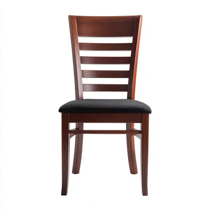 Chaise De Salle À Manger En Bois Et Tissu 48x50x90 Cm - Marron-Noir - Design Classique - Pour Salle À Manger-Havengetnest