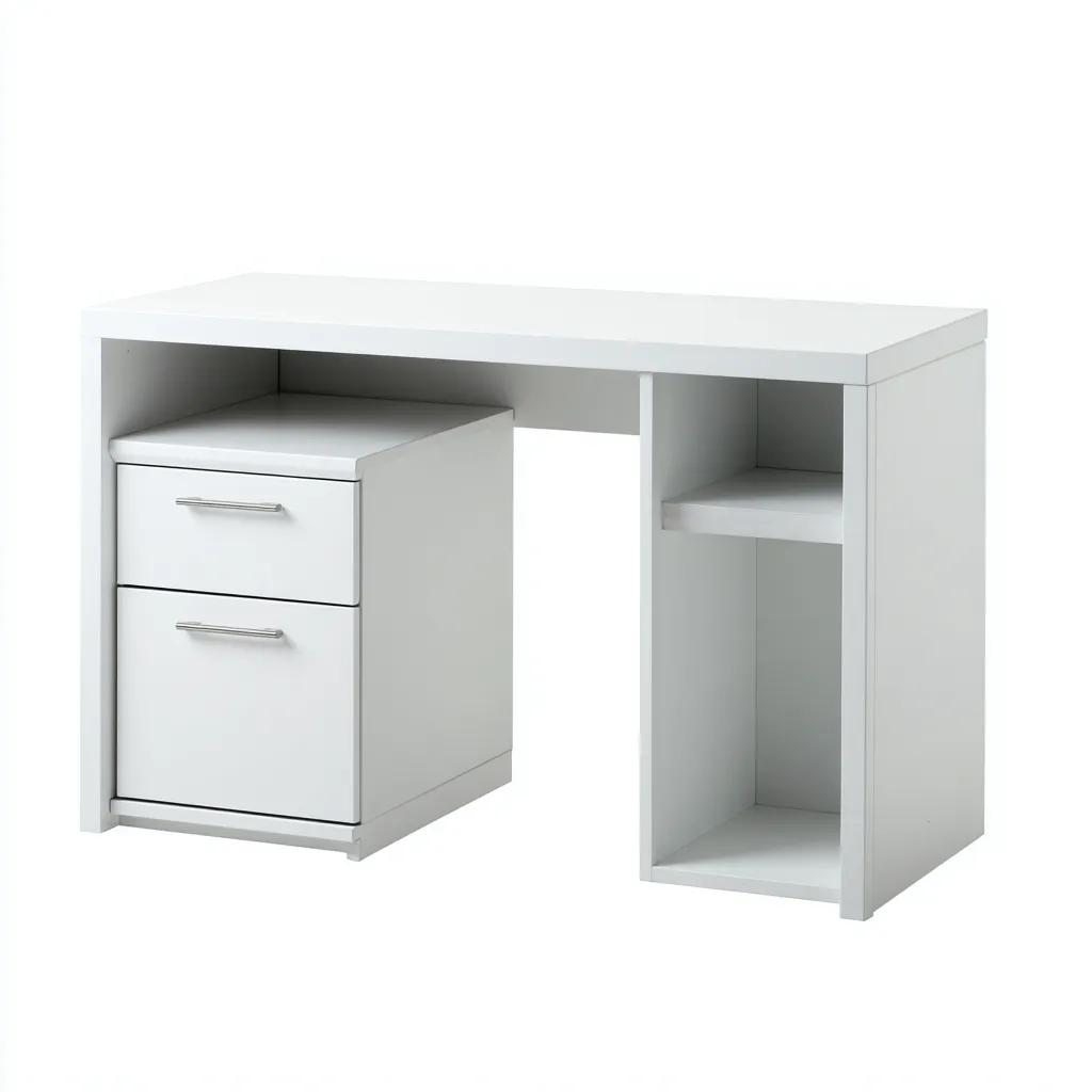 Bureau Mdf 140X58X75 Cm - Blanc - Style Moderne-Havengetnest