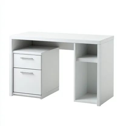 Bureau Mdf 140X58X75 Cm - Blanc - Style Moderne-Havengetnest