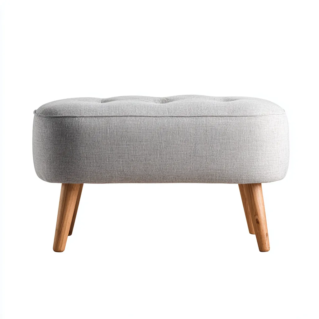 Banc D'Entrée Tissu Et Bois 90X40X45 Cm - Gris-Chêne - Style Scandinave-Havengetnest