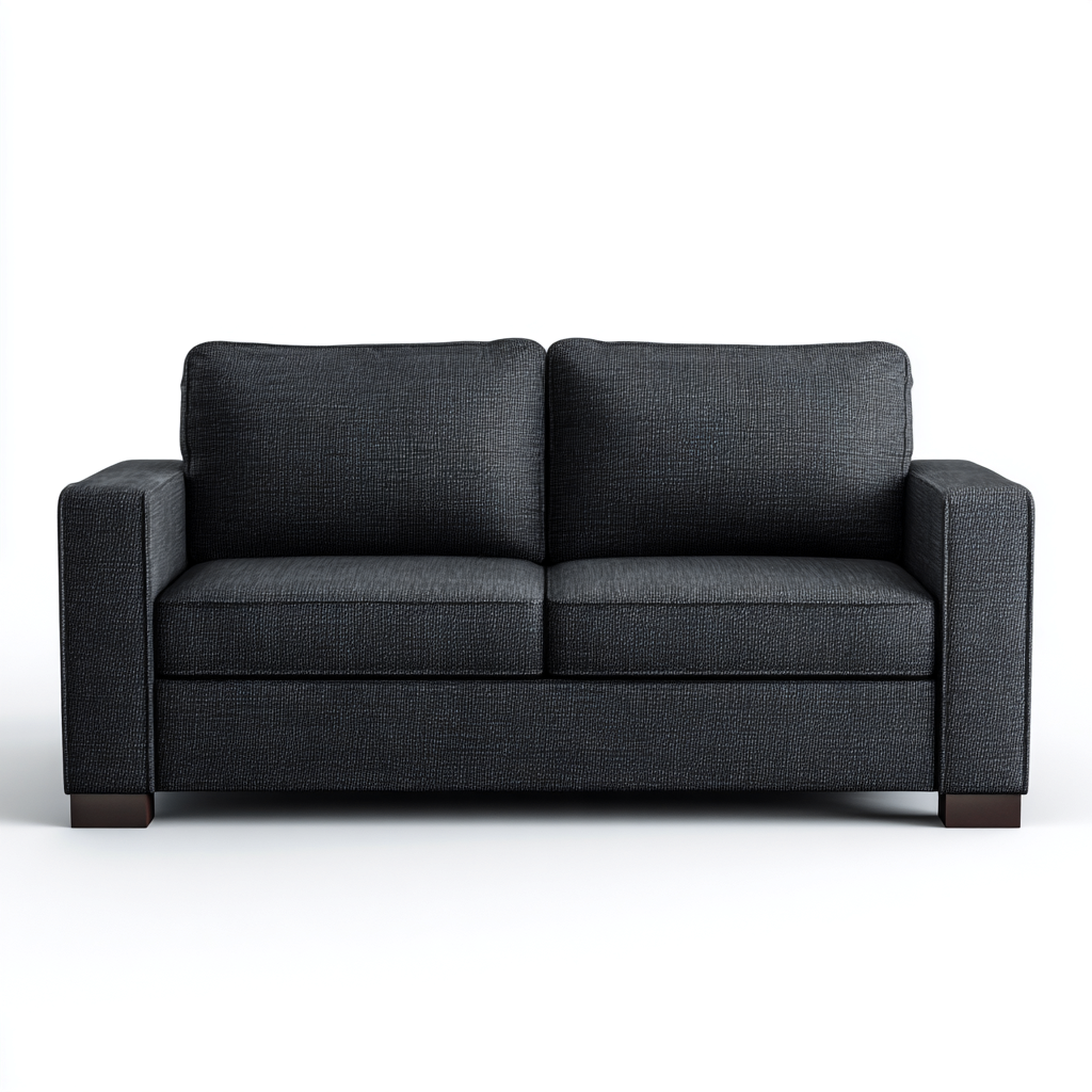 Canapé Droit Tissu 170x85x90 Cm - Noir - Adapté Pour Salon - Design Moderne-Havengetnest