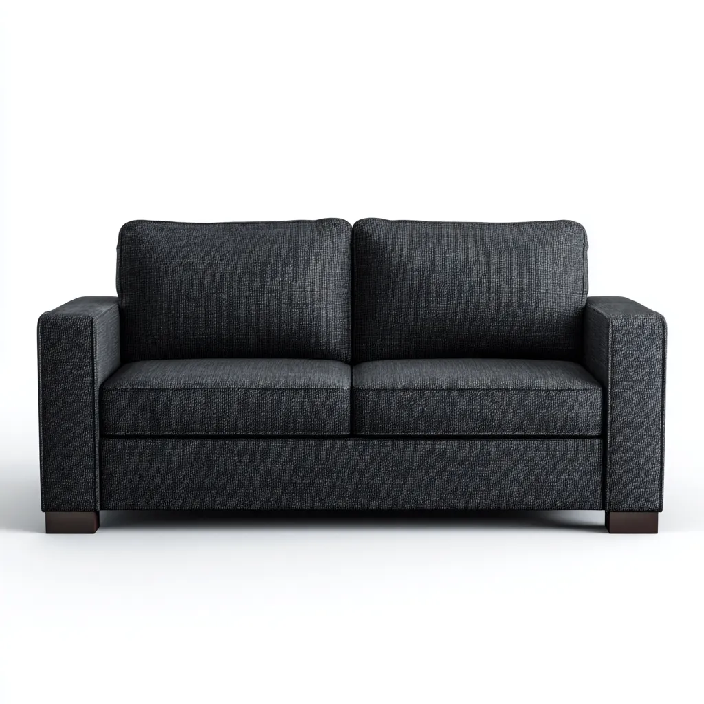 Canapé Droit Tissu 170x85x90 Cm - Noir - Adapté Pour Salon - Design Moderne-Havengetnest