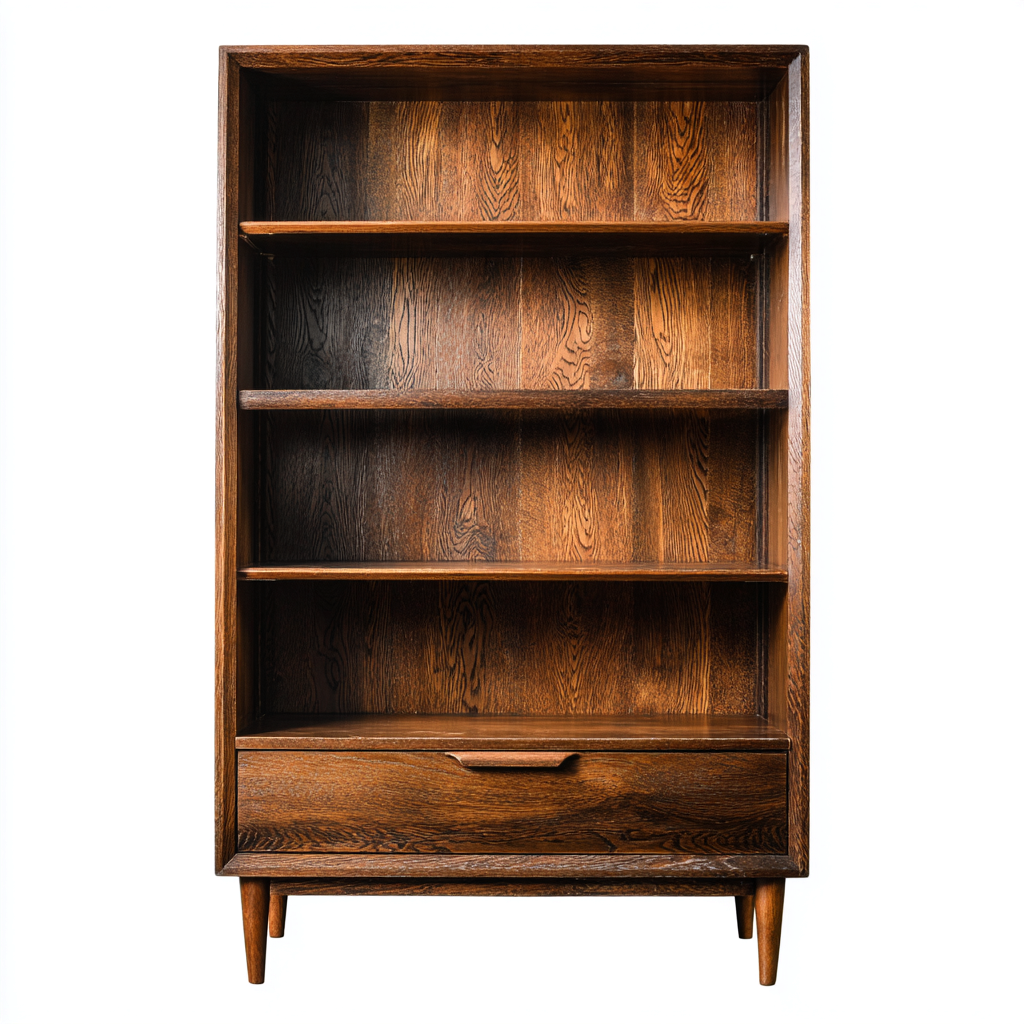 Bibliothèque En Bois 85x35x180 Cm-Bois Foncé-Design Contemporain-Pour Salon-Havengetnest