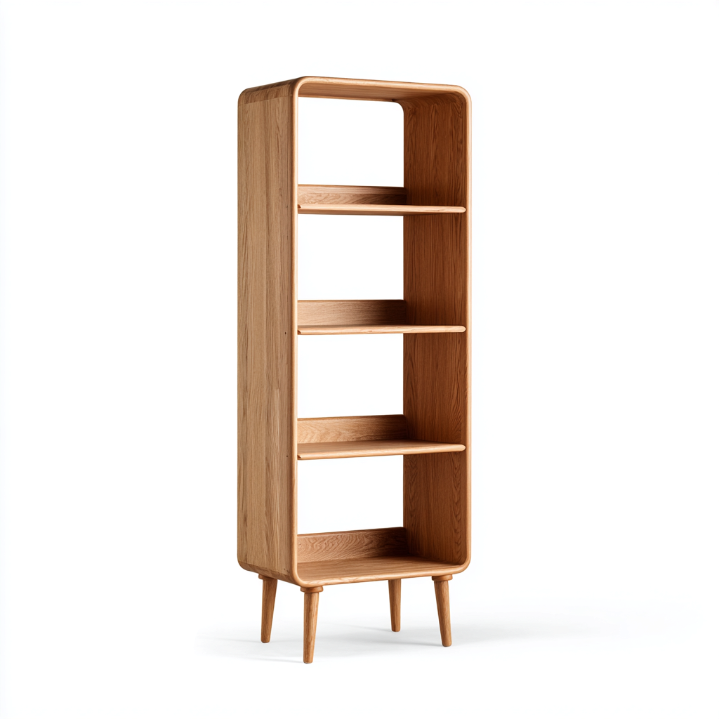 Bibliothèque Bois Massif 175X68X32 Cm - Chêne Naturel - Style Scandinave-Havengetnest