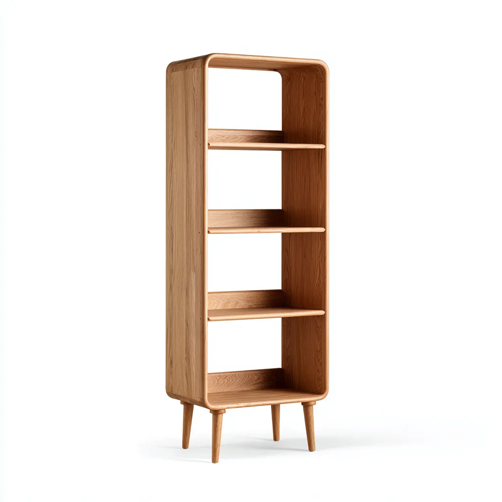 Bibliothèque Bois Massif 175X68X32 Cm - Chêne Naturel - Style Scandinave-Havengetnest
