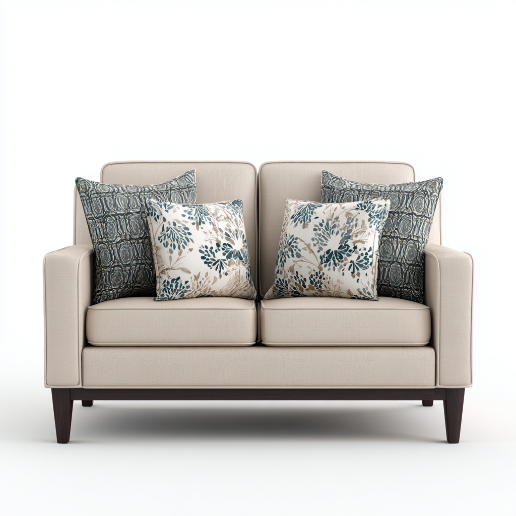 Canapé Droit Tissu 160x85x90 Cm - Beige - Adapté Pour Salon - Style Moderne-Havengetnest