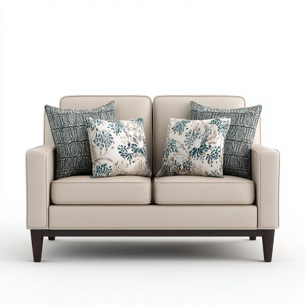 Canapé Droit Tissu 160x85x90 Cm - Beige - Adapté Pour Salon - Style Moderne-Havengetnest