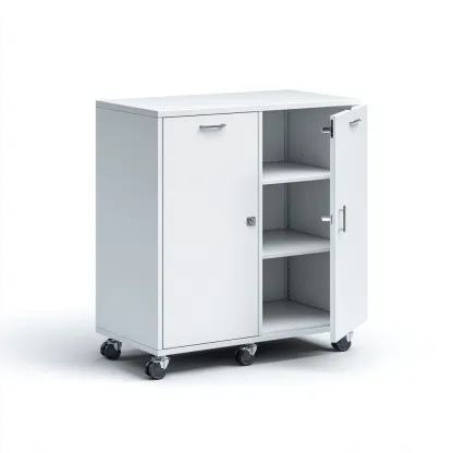 Armoire De Bureau En Métal 90x40x90 Cm-Blanc-Design Moderne-Pour Bureau-Havengetnest