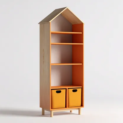 Bibliothèque Bois 80x30x185 Cm-Bois Naturel-Design Moderne Sculptural-Pour Salon-Havengetnest