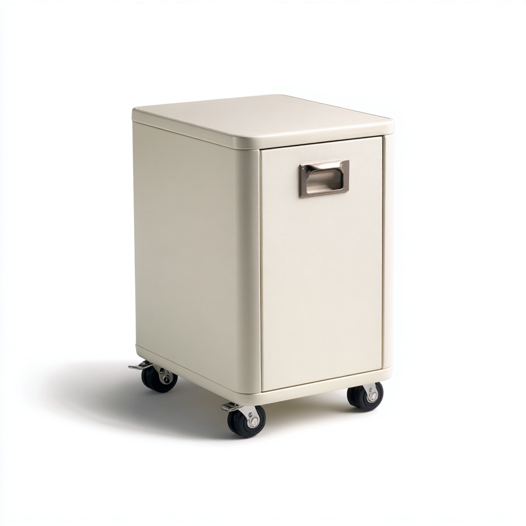 Armoire De Bureau-Acier Et Revêtement Synthétique-40X40X60 Cm-Blanc Cassé-Design Moderne-Havengetnest