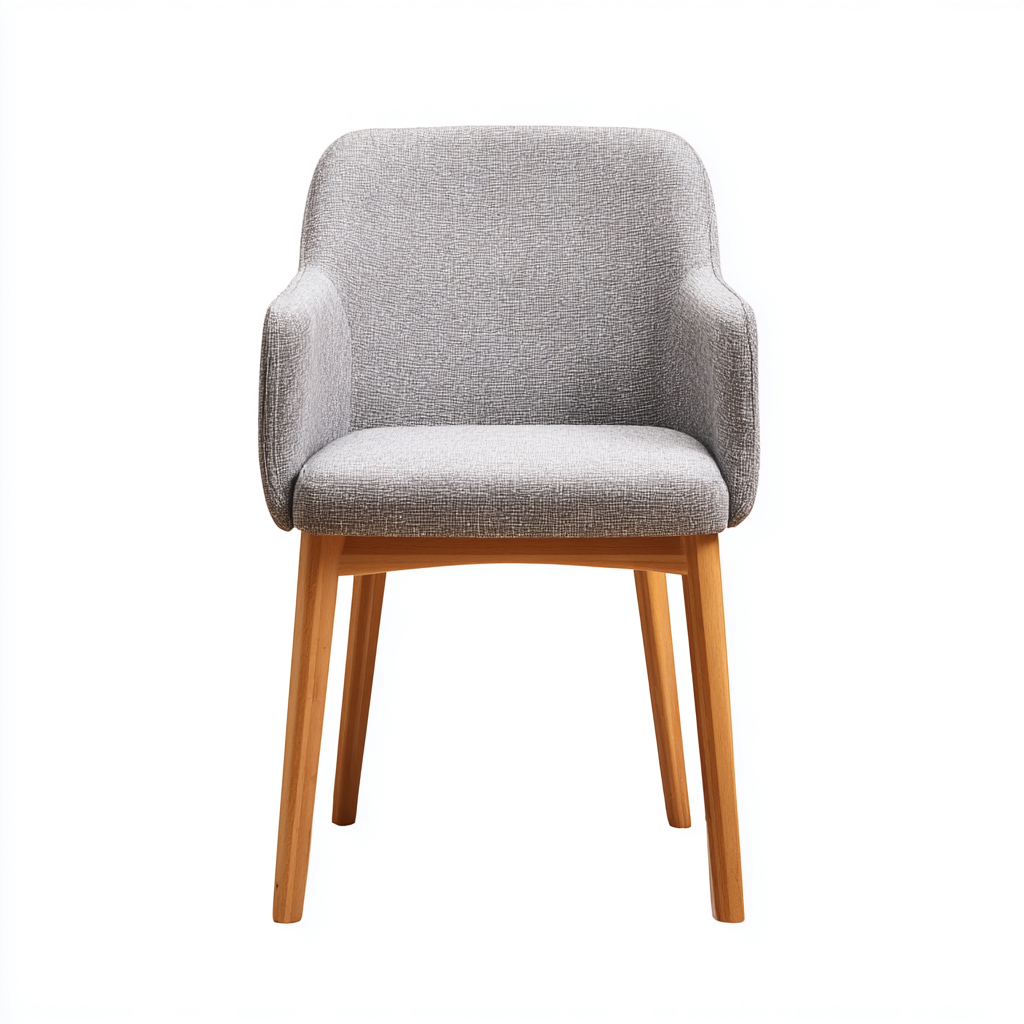 Chaise De Salle À Manger En Tissu 54x55x82 Cm - Gris-Bois - Design Moderne - Pour Salle À Manger-Havengetnest